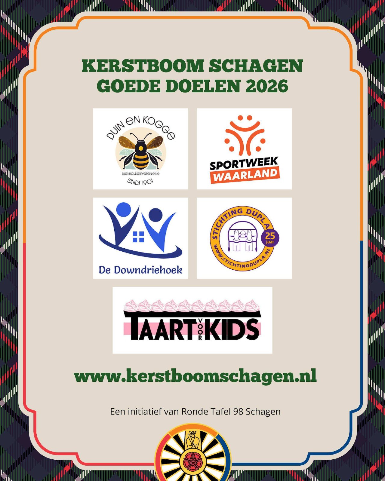 Kerstboom Schagen goede doelen 2026